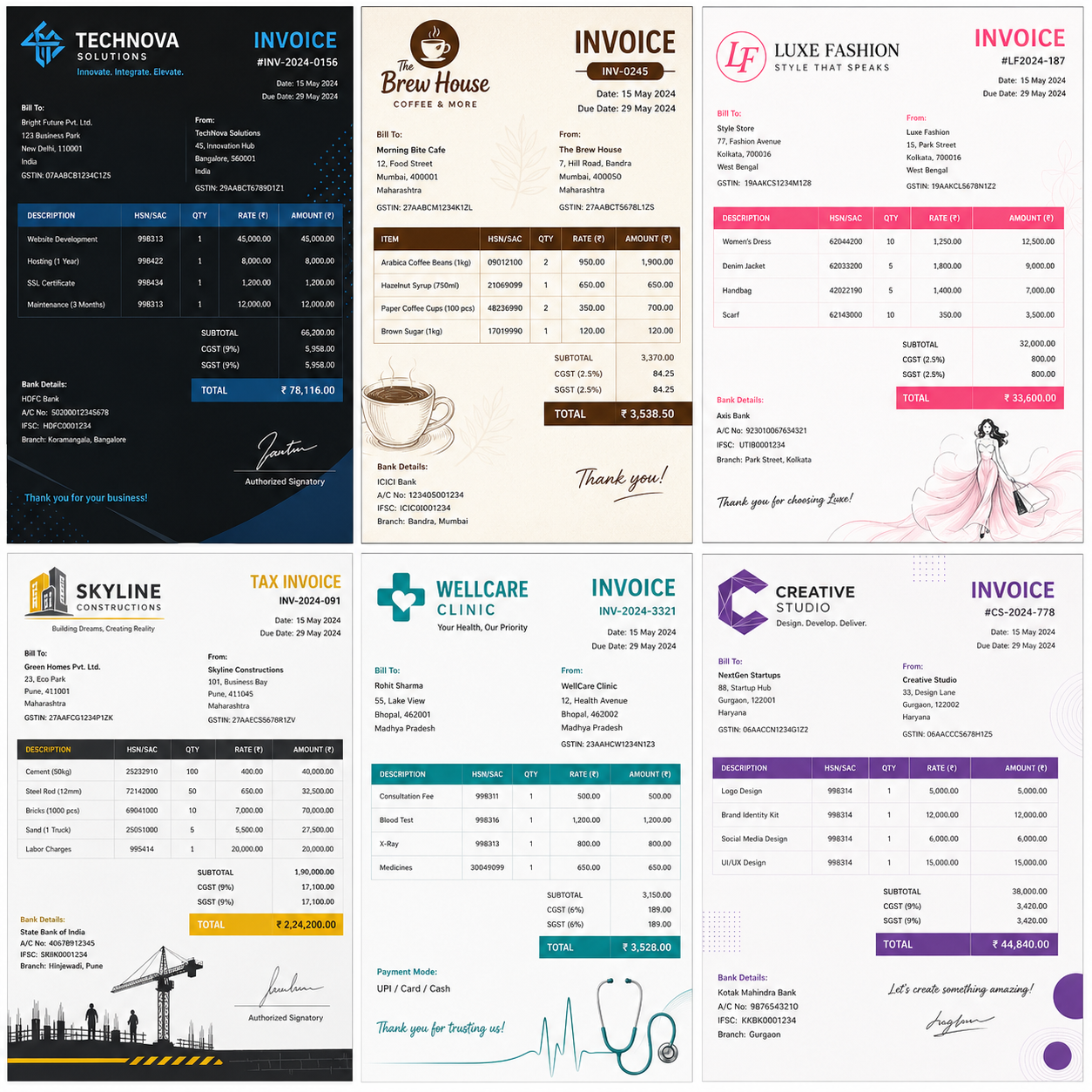 Tax Invoice Printing Gurugram